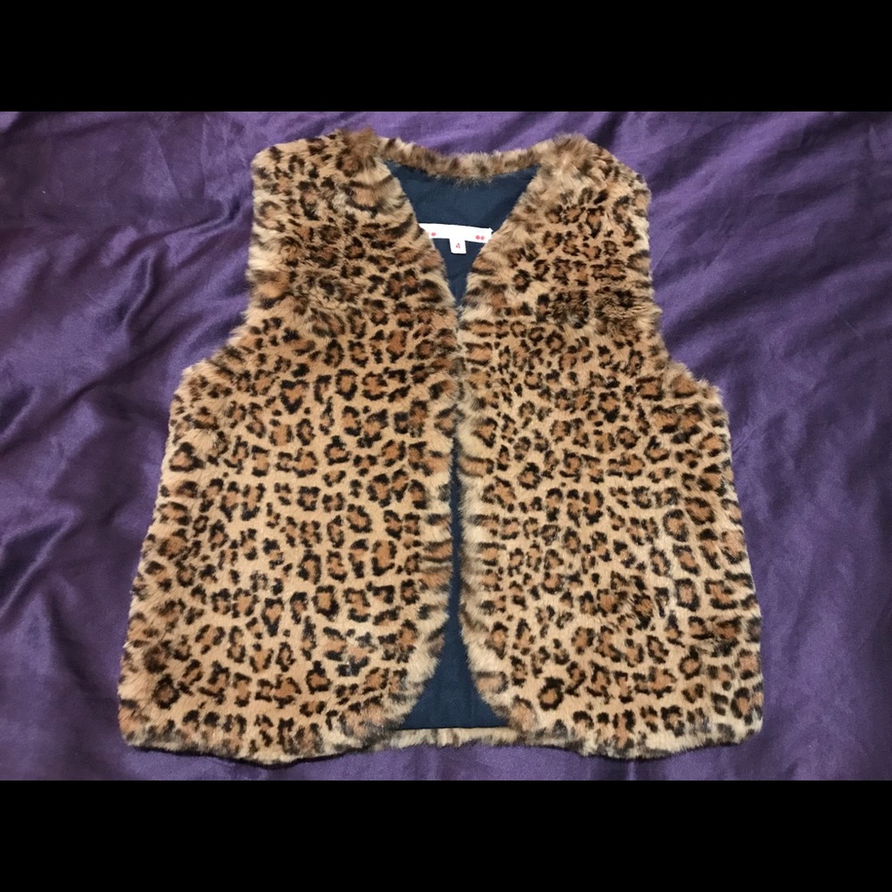 NEW Bonpoint rabbit fur vest 4T